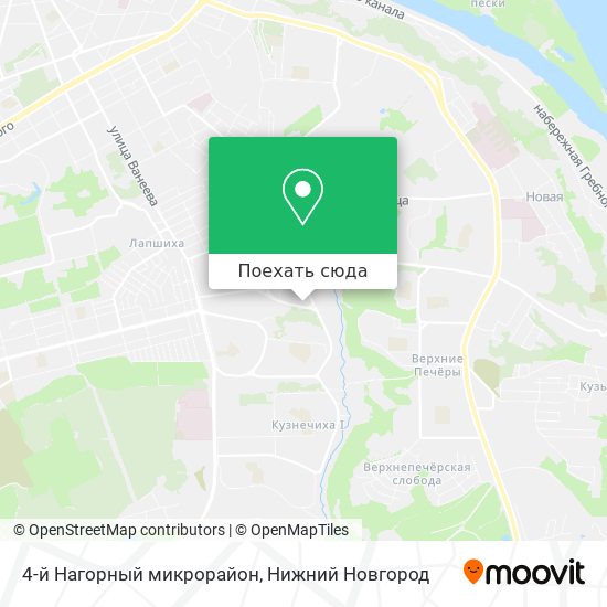 Карта 4-й Нагорный микрорайон