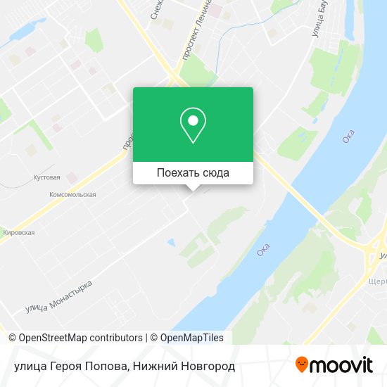 Карта улица Героя Попова