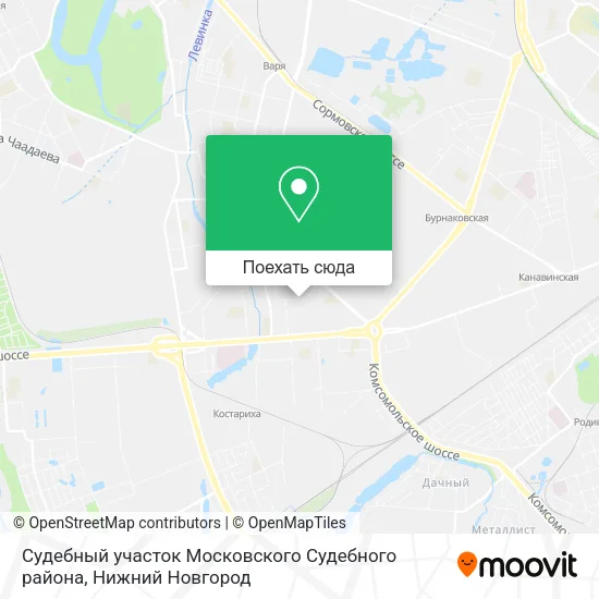 Карта Судебный участок Московского Судебного района