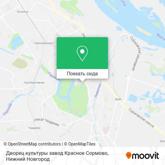 Карта Дворец культуры завод Красное Сормово
