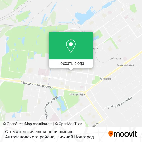 Карта Стоматологическая поликлиника Автозаводского района