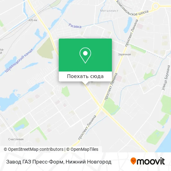 Карта Завод ГАЗ Пресс-Форм