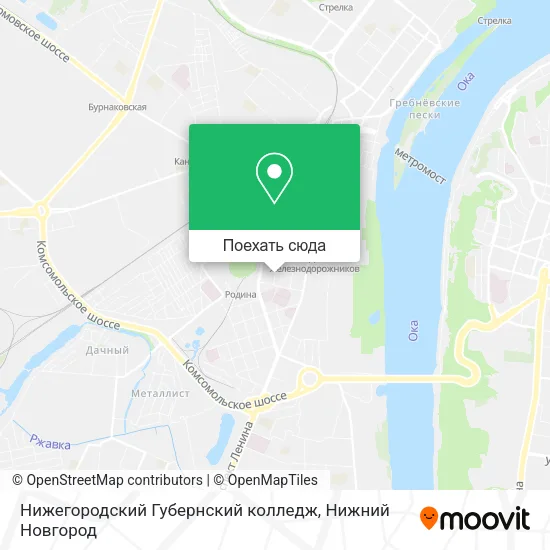 Карта Нижегородский Губернский колледж