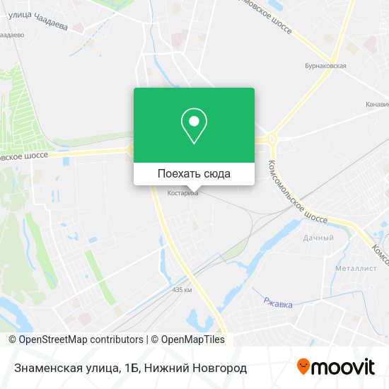 Карта Знаменская улица, 1Б