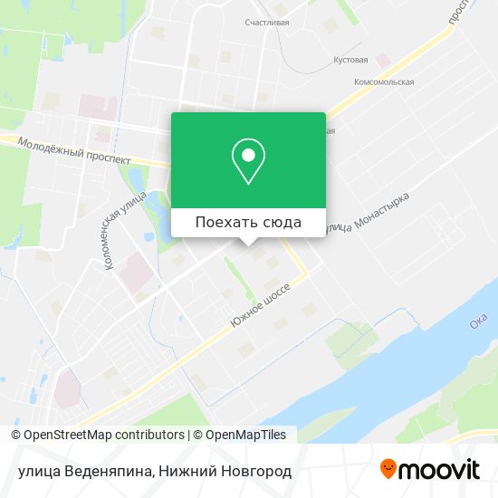 Карта улица Веденяпина