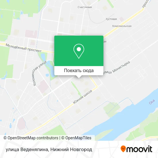 Карта улица Веденяпина