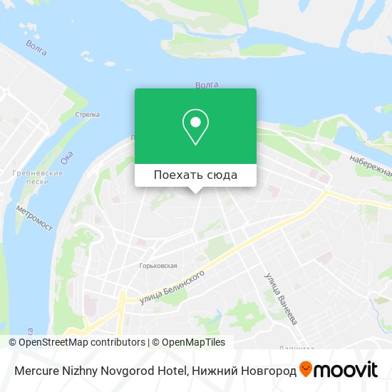Карта Mercure Nizhny Novgorod Hotel