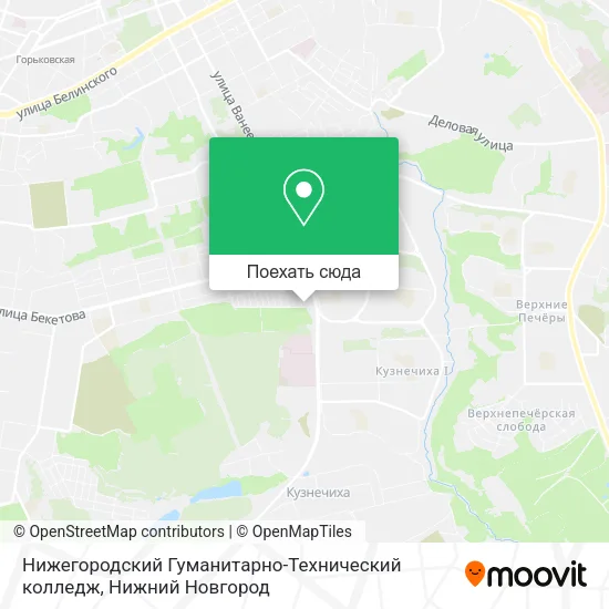 Карта Нижегородский Гуманитарно-Технический колледж