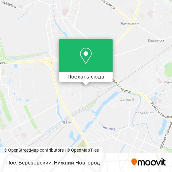Карта Пос. Берёзовский