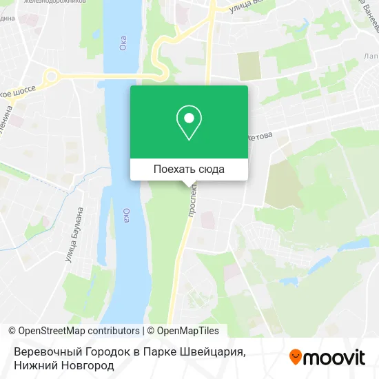 Карта Веревочный Городок в Парке Швейцария