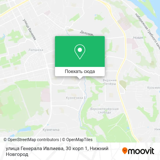 Карта улица Генерала Ивлиева, 30 корп 1