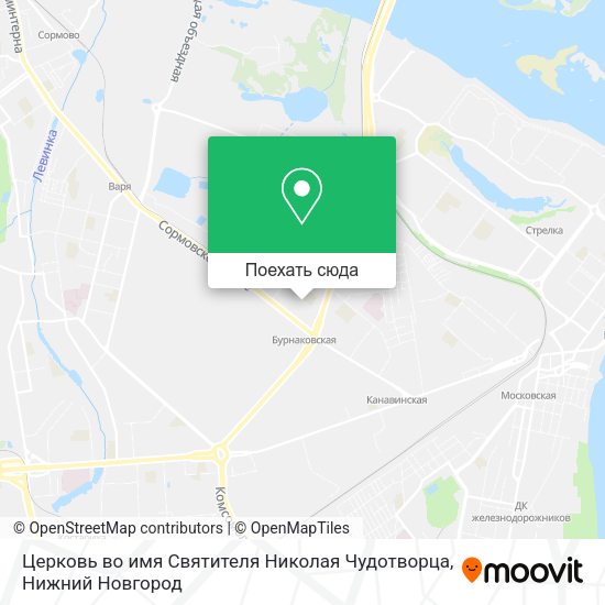 Карта Церковь во имя Святителя Николая Чудотворца
