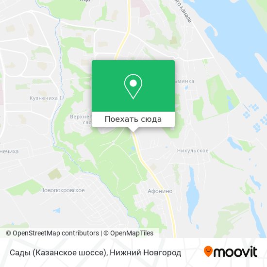 Карта Сады (Казанское шоссе)