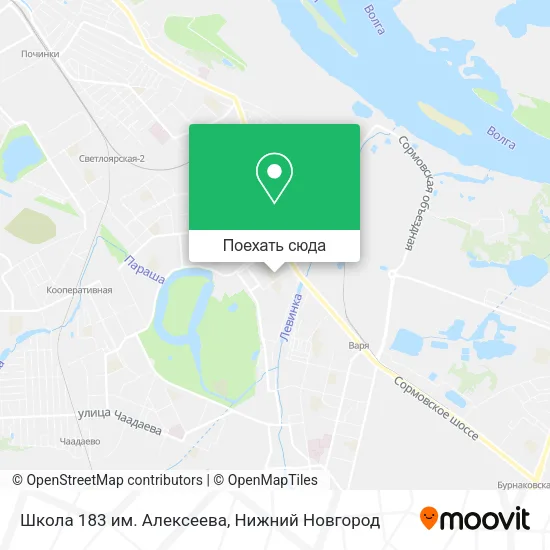 Карта Школа 183 им. Алексеева