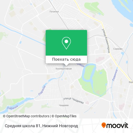 Карта Средняя школа 81