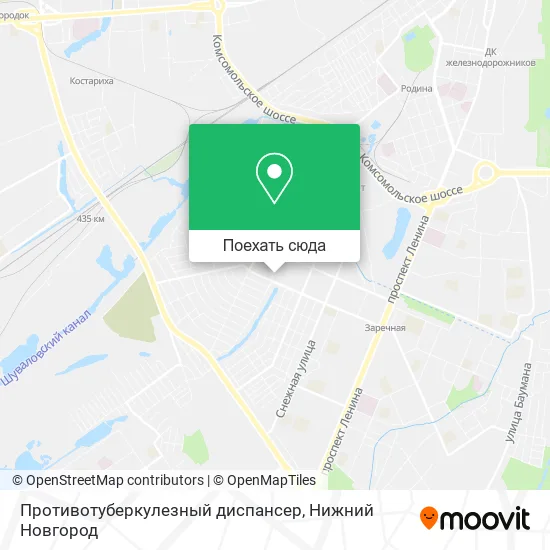 Карта Противотуберкулезный диспансер