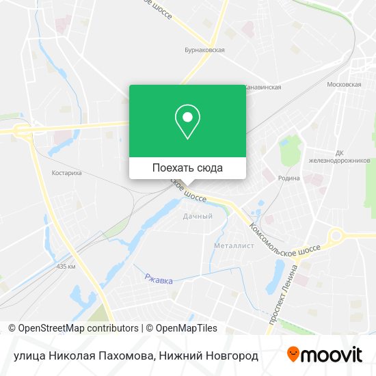 Карта улица Николая Пахомова