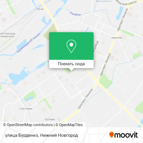 Карта улица Бурденко