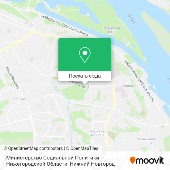 Карта Министерство Социальной Политики Нижегородской Области