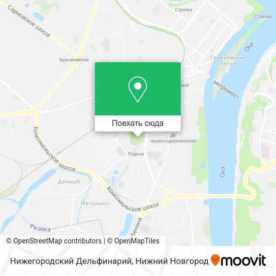 Карта Нижегородский Дельфинарий