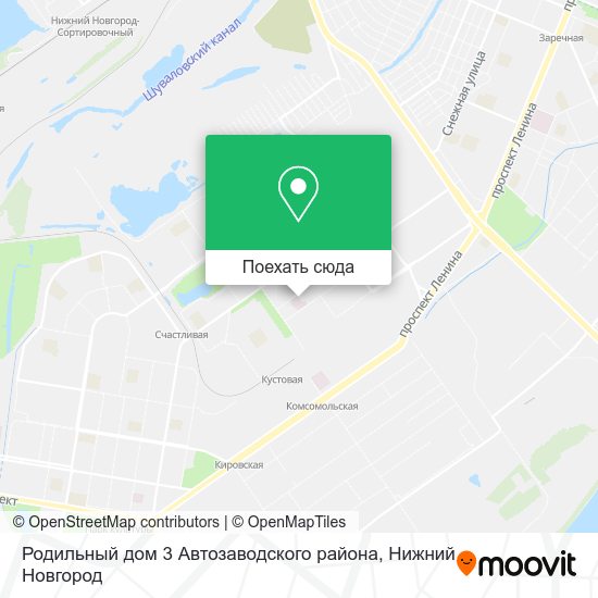 Карта Родильный дом 3 Автозаводского района