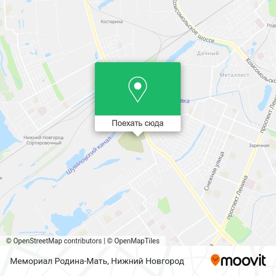 Карта Мемориал Родина-Мать