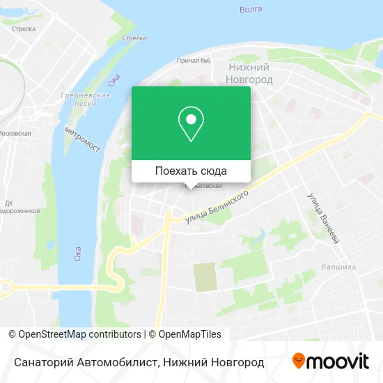 Карта Санаторий Автомобилист