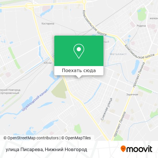 Карта улица Писарева