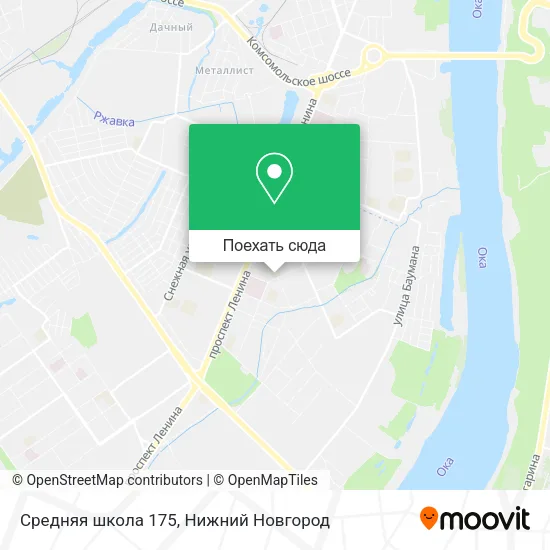 Карта Средняя школа 175