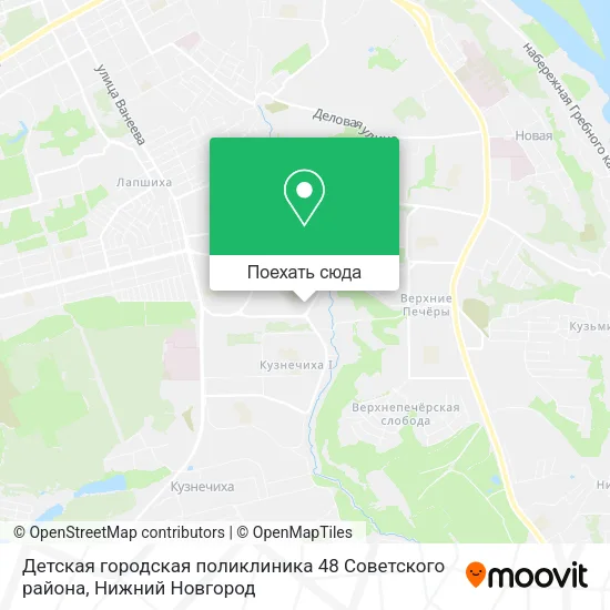 Карта Детская городская поликлиника 48 Советского района