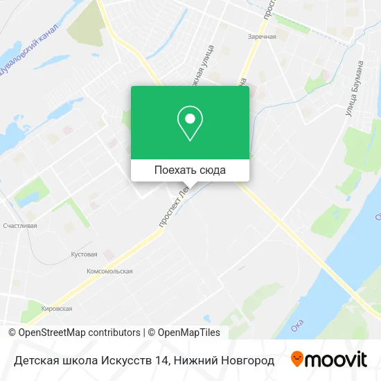 Карта Детская школа Искусств 14