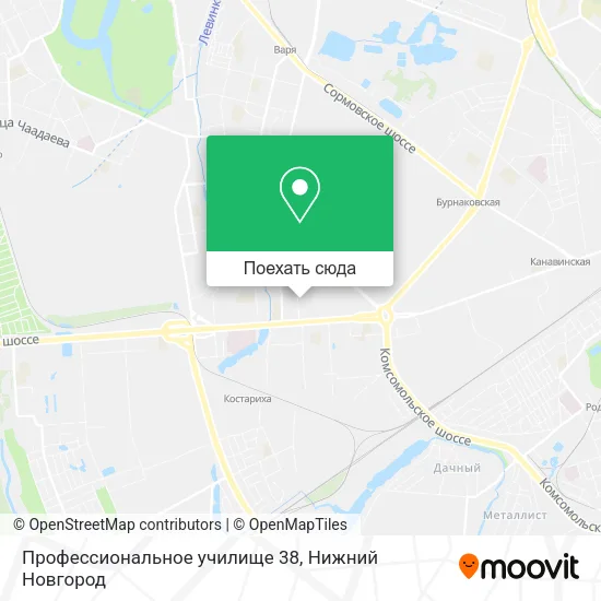 Карта Профессиональное училище 38
