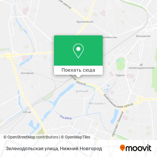 Карта Зеленодольская улица