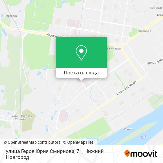 Карта улица Героя Юрия Смирнова, 71