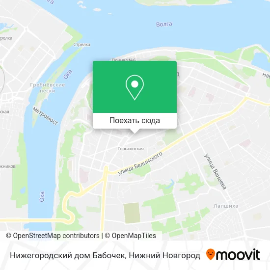 Карта Нижегородский дом Бабочек