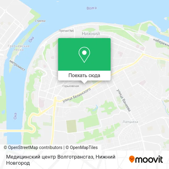 Карта Медицинский центр Волготрансгаз