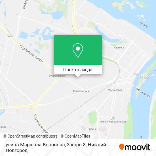 Карта улица Маршала Воронова, 3 корп 8