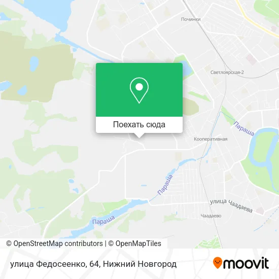 Карта улица Федосеенко, 64