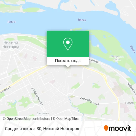 Карта Средняя школа 30
