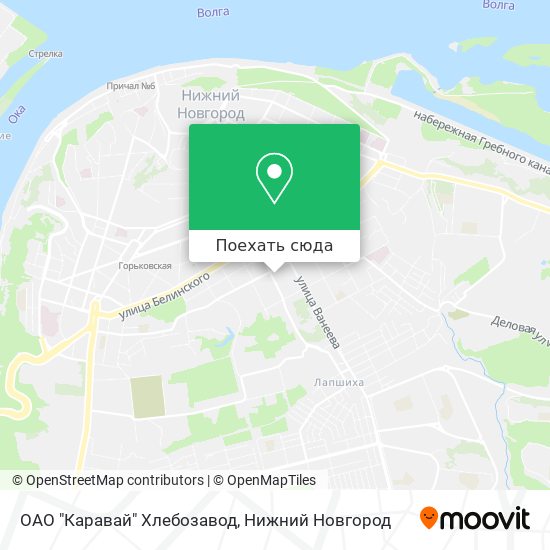 Карта ОАО "Каравай" Хлебозавод