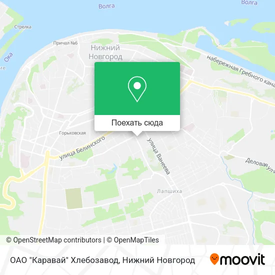 Карта ОАО "Каравай" Хлебозавод