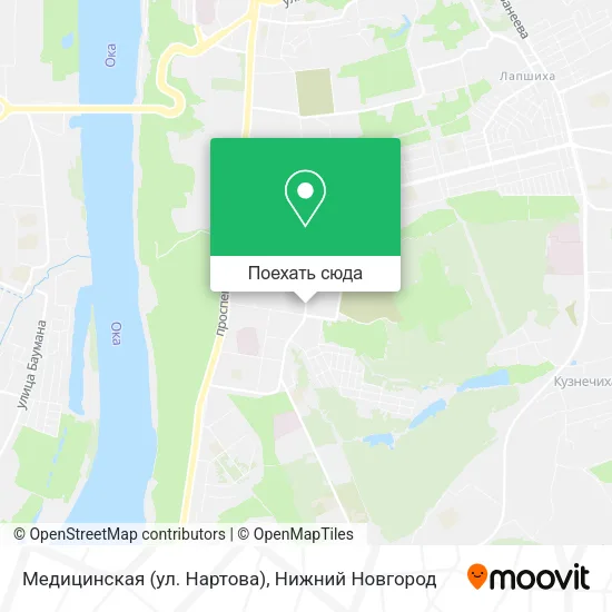 Карта Медицинская (ул. Нартова)