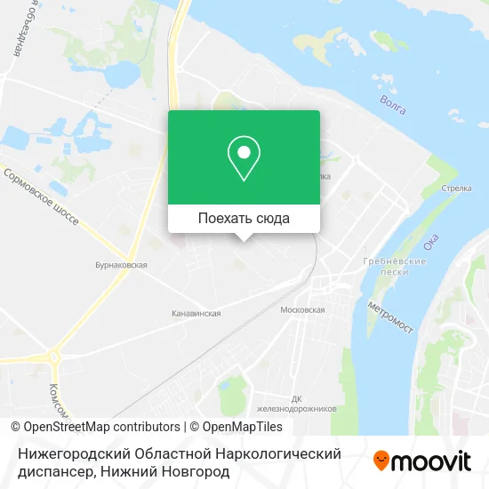Карта Нижегородский Областной Наркологический диспансер
