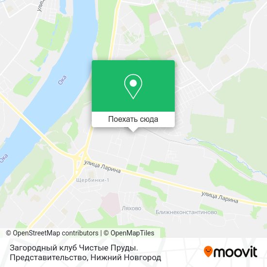 Карта Загородный клуб Чистые Пруды. Представительство