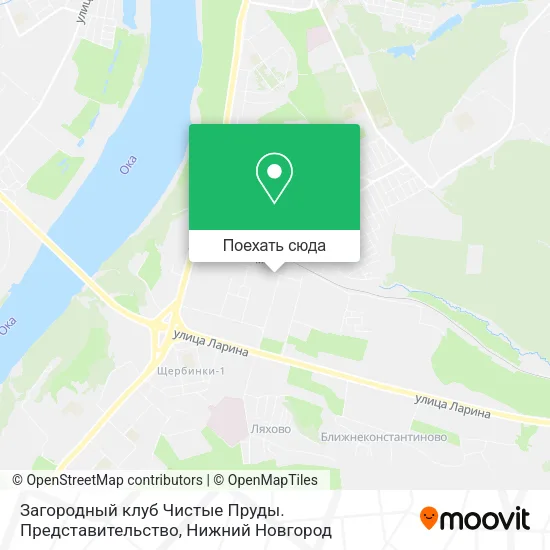 Карта Загородный клуб Чистые Пруды. Представительство