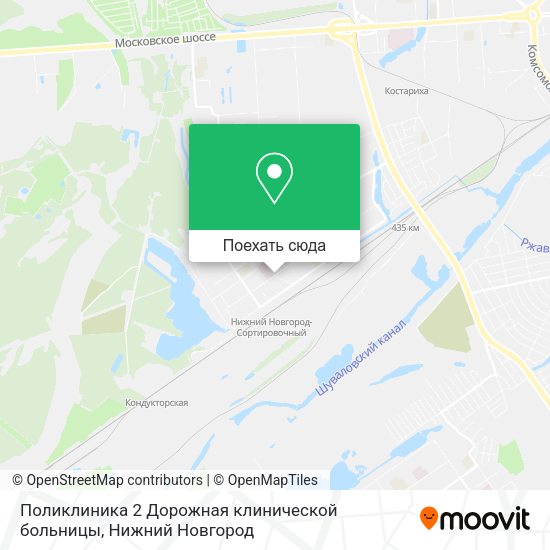 Карта Поликлиника 2 Дорожная клинической больницы