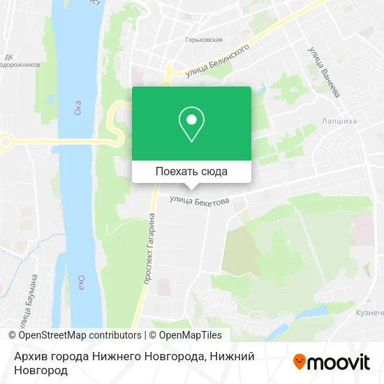 Карта Архив города Нижнего Новгорода