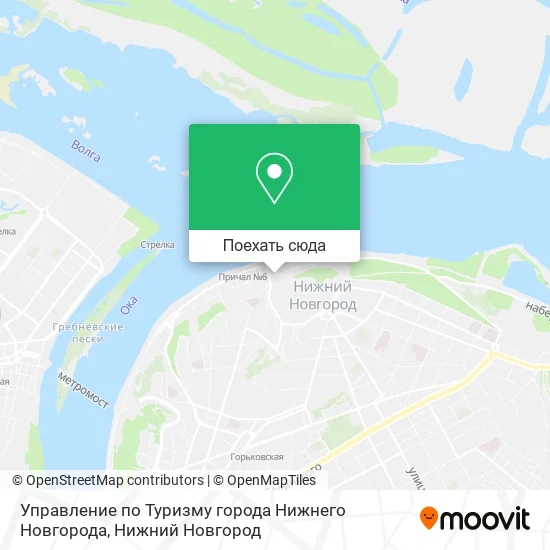 Карта Управление по Туризму города Нижнего Новгорода