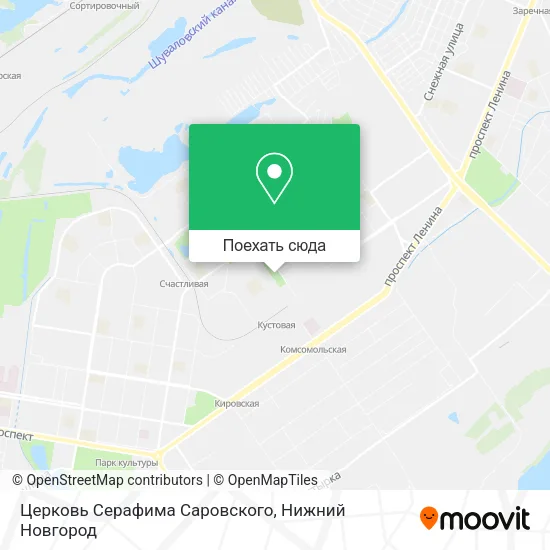 Карта Церковь Серафима Саровского
