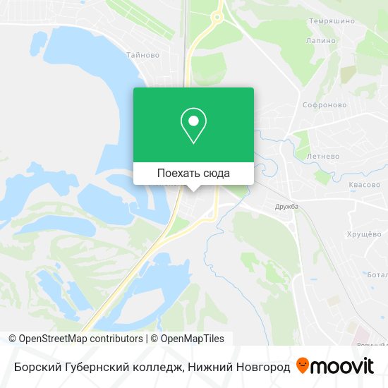 Карта Борский Губернский колледж